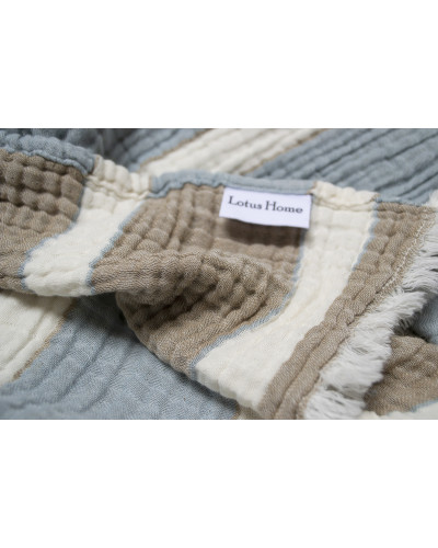 Рушник Lotus Home - Milana muslin lead blue-khaki 80*160