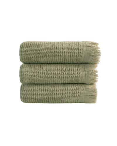 Набір рушників Lotus Home - Rius olive оливковий 30*50 (3 од.)