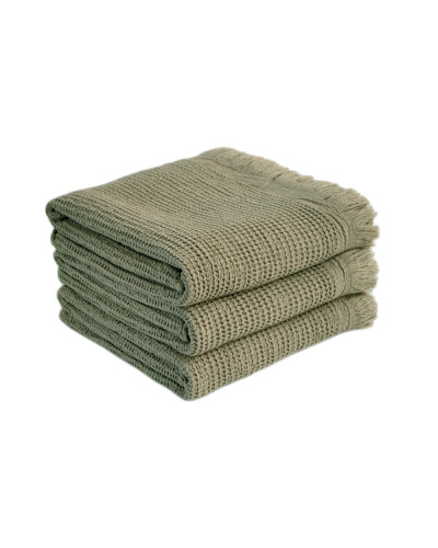 Набір рушників Lotus Home - Rius olive оливковий 30*50 (3 од.)