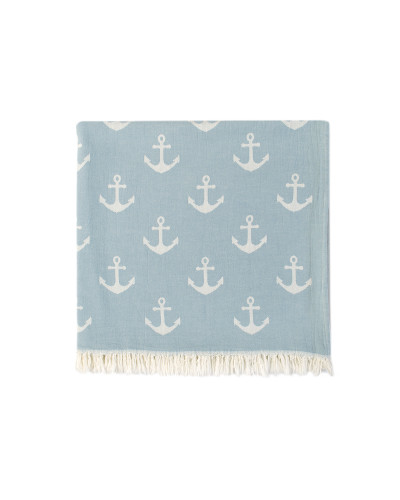 Рушник Lotus Home Pestemal - Anchor 90*160 teal блакитний