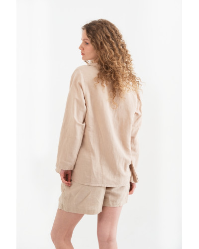 Домашні шорти з льону Lotus Home - Bruma бежевий XL