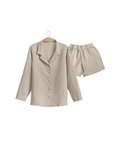 Домашні шорти з льону Lotus Home - Bruma бежевий XL