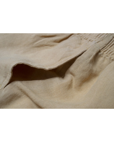 Домашні шорти з льону Lotus Home - Bruma гірчичний S