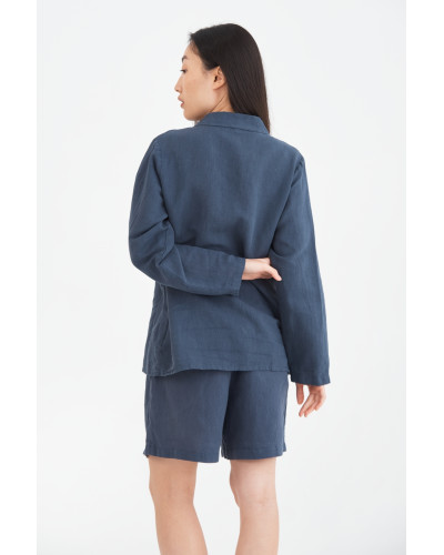 Домашні шорти з льону Lotus Home - Bruma синій L