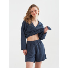 Домашні шорти з льону Lotus Home - Bruma синій XL