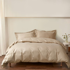 Постільна білизна сатин premium Lotus Home - Dakota Modern бежево-пудровий полуторний