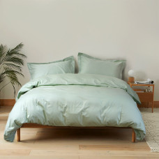 Постільна білизна сатин premium Lotus Home - Dakota Modern ментоловий полуторний