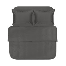 Постільна білизна сатин premium Lotus Home - Dakota Modern антрацит сімейний