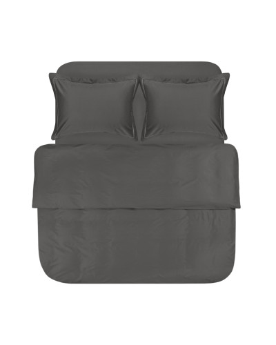 Постільна білизна сатин premium Lotus Home - Dakota Modern антрацит сімейний