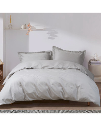 Постільна білизна сатин premium Lotus Home - Dakota Modern сірий сімейний