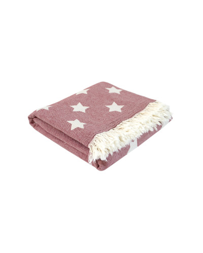 Плед Lotus Home - Star throw бургунді 130*170