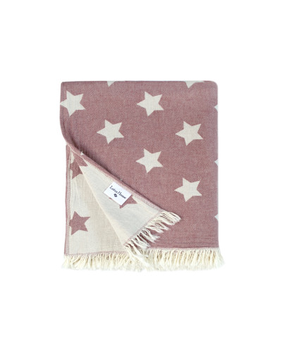 Плед Lotus Home - Star throw бургунді 130*170
