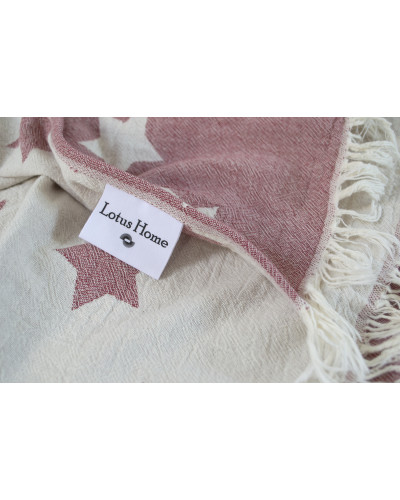 Плед Lotus Home - Star throw бургунді 130*170
