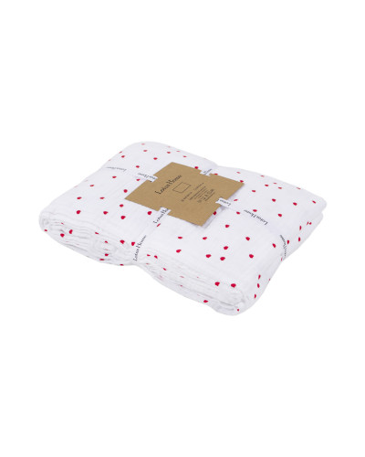 Покривало (простирадло) muslin Lotus Home - Molly Heart 160*220