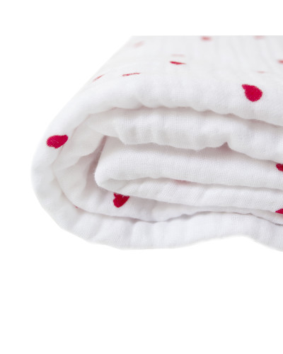 Покривало (простирадло) muslin Lotus Home - Molly Heart 160*220