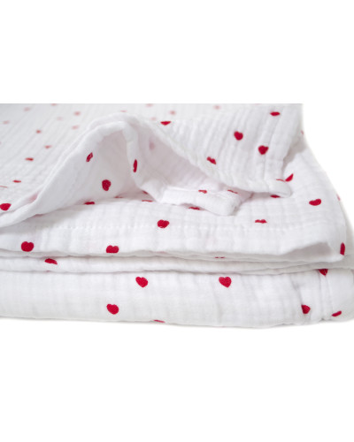 Покривало (простирадло) muslin Lotus Home - Molly Heart 160*220