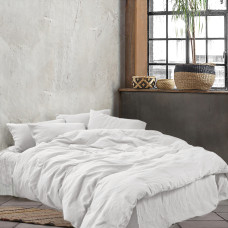 Постільна білизна з льону Lotus Home - Karlin white білий євро