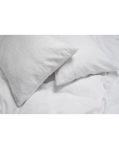 Постільна білизна з льону Lotus Home - Karlin white білий євро