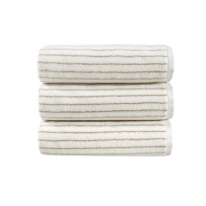 Рушник Lotus Home Готель Premium - Microcotton Stripe Ecru-Kahve 70*140 550 г/м²