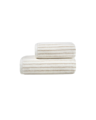 Рушник Lotus Home Готель Premium - Microcotton Stripe Ecru-Kahve 70*140 550 г/м²