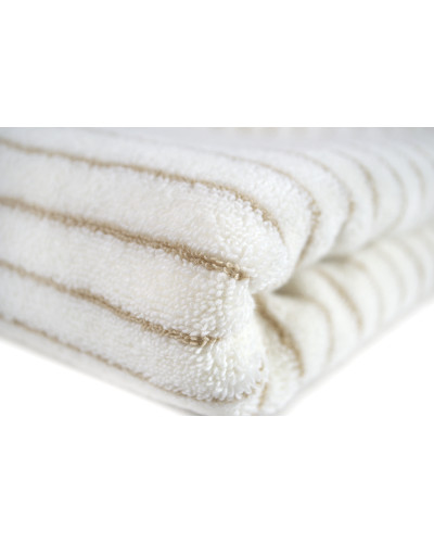 Рушник Lotus Home Готель Premium - Microcotton Stripe Ecru-Kahve 90*150 550 г/м²