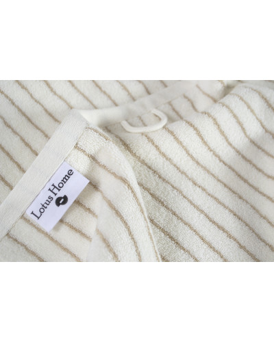 Рушник Lotus Home Готель Premium - Microcotton Stripe Ecru-Kahve 90*150 550 г/м²
