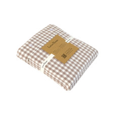 Постільна білизна Lotus Home - Checked Gingham кавовий євро