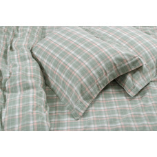 Постільна білизна Lotus Home - Checked Caledonia м'ятний сімейний