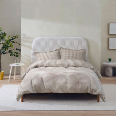 Постільна білизна Lotus Home - Checked Gingham кавовий сімейний