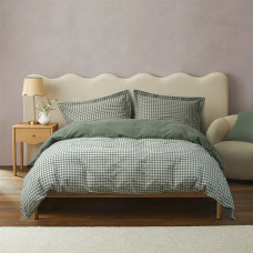 Постільна білизна Lotus Home - Checked Gingham оливковий сімейний