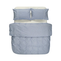 Постільна білизна Lotus Home - Premium Percale Stripe синій сімейний