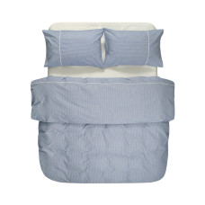 Постільна білизна Lotus Home - Premium Percale Stripe синій сімейний