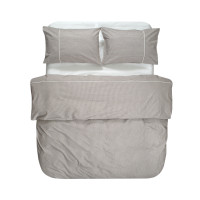 Постільна білизна Lotus Home - Premium Percale Stripe коричневий сімейний