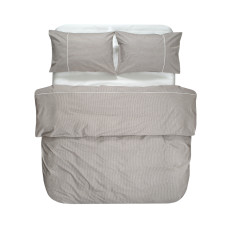 Постільна білизна Lotus Home - Premium Percale Stripe коричневий сімейний
