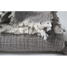 Покривало Lotus Home - Larna muslin anthracite 160*200