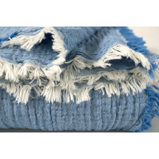 Покривало Lotus Home - Larna muslin blue 160*200