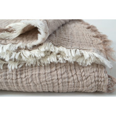 Покривало Lotus Home - Larna muslin beige 200*220