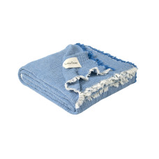 Покривало Lotus Home - Larna muslin blue 200*220