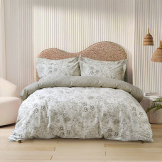 Постільна білизна сатин Lotus Home - Wesiya оливковий євро