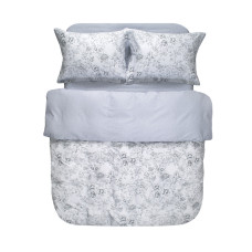 Постільна білизна сатин Lotus Home - Wesiya сірий євро