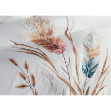 Постільна білизна Dantela Vita сатин з вишивкою - Bohem beyaz білий євро