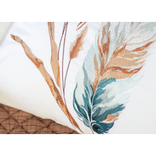 Постільна білизна Dantela Vita сатин з вишивкою - Bohem beyaz білий євро