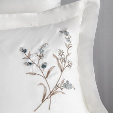 Постільна білизна Dantela Vita сатин з вишивкою - Sementa mint ментоловий євро