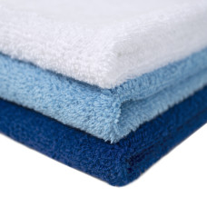 Набір рушників Lotus Home - Basic синій/блакитний/білий 30*50 (3од.)