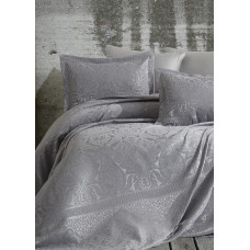 Покривало жакард з наволочками Dantela Vita - Hazel a.gri світло-сірий євро