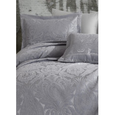 Покривало жакард з наволочками Dantela Vita - Hazel a.gri світло-сірий євро