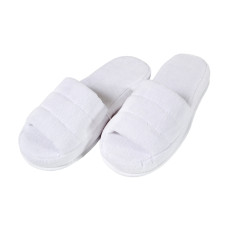 Капці велюрові Lotus - White відкритий носок