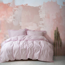 Постільна білизна сатин premium Lotus Home - Dakota Modern рожевий євро