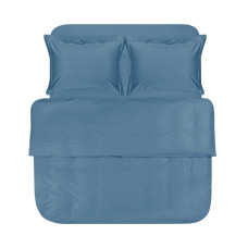 Постільна білизна сатин premium Lotus Home - Dakota Modern синій євро