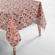 Скатертина Lotus Home - New Year червона 140*180